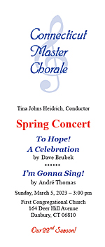 Brubeck and Thomas Concert Brochure
